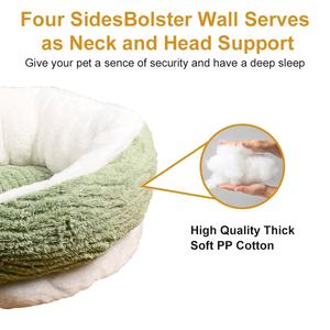 Уютная теплая круглая лежанка для животных из высококачественной ткани, роскошный диван-лежанка для кошек и собак со съемным моющимся чехлом - Product Image 3