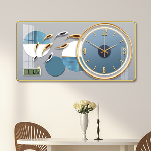 Nhà Máy Bán Buôn Nhiệt Độ Ngày Nhà Hàng Trang Trí Sang Trọng Cảnh Quan Hiện Đại Pha Lê Sứ Sơn Đồng Hồ Kính Nghệ Thuật Tường - Product Image 3