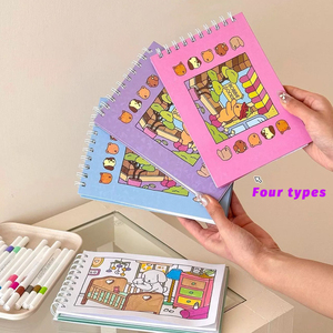 Bo Yi Xuan cuốn sách tô màu siêu dễ thương cho người lớn và thanh thiếu niên có tính năng động vật đáng yêu nhân vật CuộN máy tính xách tay - Product Image 5