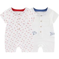 Neugeborene Baby Jumps uit Kurzarm Overall aus reiner Baumwolle Sommer Boxer Stram pler Export Kinder bekleidung Set