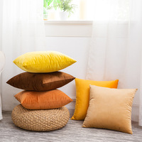 Mode Warna Solid Sarung Bantal Ritsleting Nyaman Lembut Velv Sarung Bantal Sofa Ruang Tamu Dekorasi Rumah Bantal Bantal Polos