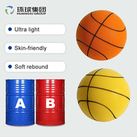 Fournisseur de balles en mousse silencieuse en polyuréthane, matériau en mousse PU haute résilience pour le basketball en salle et les jouets en éponge silencieux