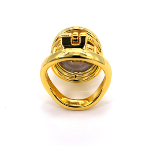 Sexspielzeug Shop Gold Edelstahl Penis Lock Kreis Bogen Ring männliche Keuschheit Schloss Hahn Käfig Dildo Mann sm Fetisch - Product Image 6