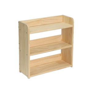 Étagère de bureau à 3 niveaux en bois naturel pour le rangement et l'organisation du maquillage, des cosmétiques et des produits de beauté, en bambou. - Product Image 4