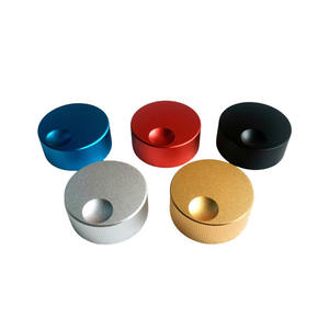 Op maat gemaakte CNC-gedraaide massief aluminium geknurld volume-knop - Potentiometer voor buizenversterkers & audio - Product Image 5