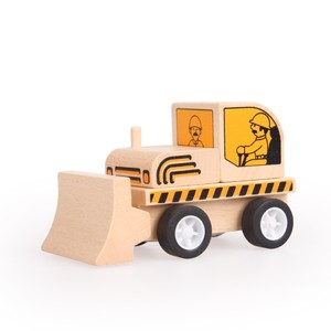 Véhicules de construction en bois pour enfants Runwood, excavatrices, camions, bétonnières, bulldozers, blocs de construction, jouet éducatif - Product Image 1