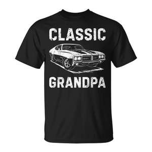 T-shirt classique pour homme, design Old Car Lover, noir - Product Image 1