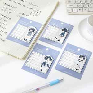 HengXin Kawaii Sticky Note Creative School Supplies Cute Little Girl <b>Memo</b> <b>Pad</b> with Sticky Plan Note - Product Image 2