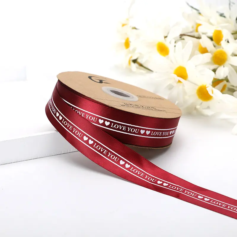 Lipack Gold Logo Geschenk verpackung Curling Ribbon Spool Gesicht Polyester Dekoration Seide Satin Ribbon