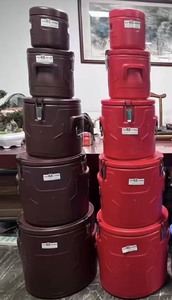 Contenitore Termico Professionale per Catering da 5L a 80L, Cilindrico, in Marrone, <span class=keywords><strong>Rosso</strong></span> e Blu, per Buffet Commerciali e Distribuzione di Alimenti - Product Image 2