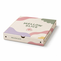Cajas de Pizza de Cartón Kraft Impresas con Lámina Dorada UV Mate Biodegradable Personalizadas para Comida Rápida para Llevar