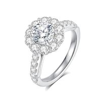 Bague de mariage SGARIT SM16 en moissanite taillée pour femme, plaqué or blanc 18 carats, argent sterling, sertissage à griffes, certifiée GRA, moderne