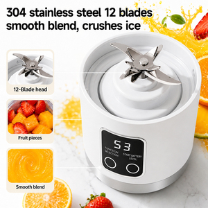 Licuadora Portátil Inteligente China Stock con 2 Cuchillas, Recargable por USB, Pantalla LCD, Motor sin Escobillas, para Batidos, Uso Doméstico, Enchufe Europeo - Product Image 3