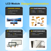 Layar LCD TFT Ukuran Kustom 2 2.36 2.4 2.62 2.7 2.8 3.0 3.2 3.5 3.95 3.97 3.99 inci, Antarmuka Dapat Disesuaikan