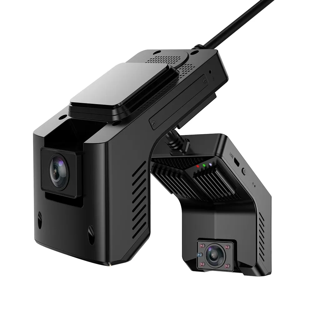 4Gデュアルカメラ隠しダッシュカムカーDVR (IRナイトビジョン付き) Android WiFiGPSトラッキングLiveView FHD1080Pドライブレコーダー