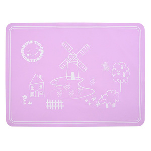 Alfombrilla de mesa de comedor de silicona de grado alimenticio para niños para estudiantes de escuela primaria, alfombrilla impermeable, antideslizante y <span class=keywords><strong>aislante</strong></span> del calor - Product Image 6