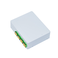 FTTX FTTH Fiber Optique 1 2 4 Ports Noyaux de Baisse Câble Intérieur ABS de Distribution Terminal Mini ODF Mur Outlet Socket avec SC LC