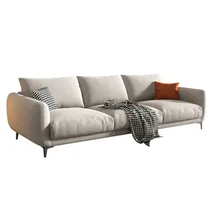 Minimalist light luxury wabi-sabi style fabric sofa homestay simple modern pine decoration living room