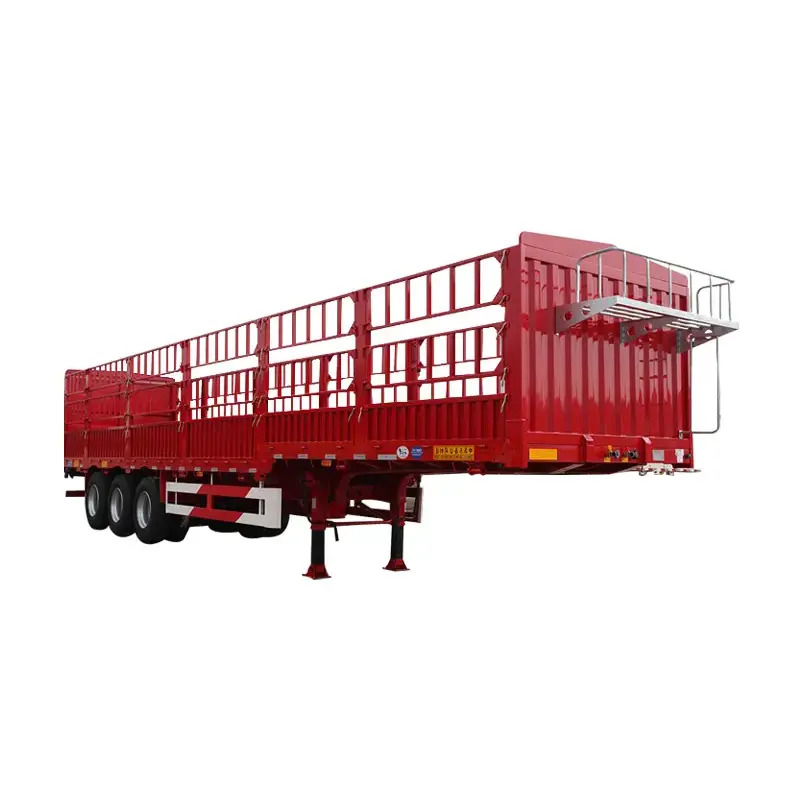 Heavy Duty 3 Axles 30tons 40tons Fence semi trailer Fence Cargo Transport Semi Truck Trailer fence semi trailer