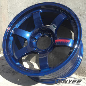 F981663B สำหรับรังสีสีฟ้า<span class=keywords><strong>สี</strong></span>ดำ<span class=keywords><strong>สี</strong></span>โรสโกลด์ <span class=keywords><strong>TE37</strong></span> 4x4 6X139.7ล้อเว้า18นิ้ว6รูขอ<span class=keywords><strong>บ</strong></span>รถสำหรับ BMW Toyota Nissan - Product Image 2