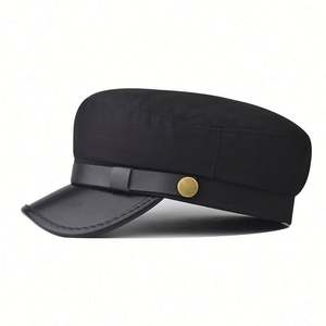 Boina Plana de Cuero PU con Visera, Estilo Británico, con Hebilla de Cuero, para Mujer - Product Image 4