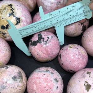 Vente chaude <span class=keywords><strong>Rodonite</strong></span> Boules Cristal Guérison Pérou Rhodonite Sphères Pour La Méditation - Product Image 2