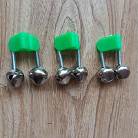 Biss Alarme angelrute glocken Angeln Zubehör Rod Clamp Spitze Clip Glocken Ring Grün ABS