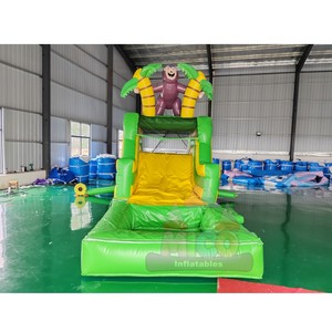 Parque Acuático Inflable con Forma de Palmera y Tobogán Ondulado, con Piscina para Niños, para Jardín y Patio Trasero en Verano - Product Image 6