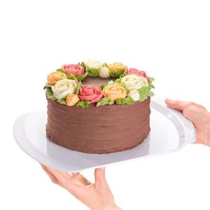 Custom Wholesale High Quality 12Inch White Plastic Transfer <b>Tray</b> Cake Lifter for <b>Baking</b> Tools - Product Image 6