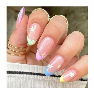 Belleza profesional Puntas <span class=keywords><strong>francesas</strong></span> transparentes naturales Impresión hecha a mano Uso diario Prensa acrílica en <span class=keywords><strong>uñas</strong></span> Cubierta completa <span class=keywords><strong>Uñas</strong></span> postizas - Product Image 2