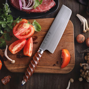 Coltello Nakiri di alta qualità M390 in polvere in acciaio coltelli da cucina con materiale di lusso manico in acciaio al carbonio personalizzato - Product Image 2