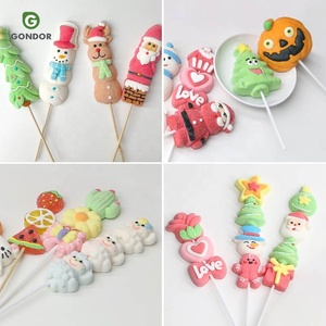 Bonbons de Sucre en Forme de Bonhomme de Neige Souriant 18g, Guimauves Pas Chères Emballées Individuellement, Rouleau de Bonbons Gélifiés Ours en Peluche - Product Image 1