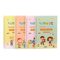 Cahier de pratique d'écriture magique transfrontalier en anglais pour enfants, cahier à rainures pour l'entraînement au contrôle du stylo, cadeau en carton blanc