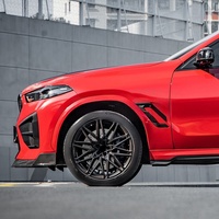 Material de primera calidad, tapa 3K estilo SQ, fibra de carbono seca, juego de difusor trasero de 3 piezas para BMW X5M F95 LCI 2020+
