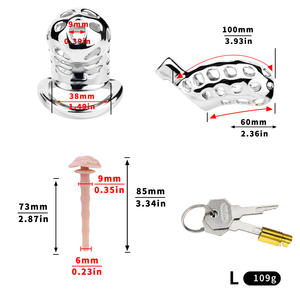 FRRK yeni varış sıcak satış: <span class=keywords><strong>SM</strong></span> erkek bekaret kafesi silikon idrara çıkma tüpü-metal Penis kafes ile üç boyutları mevcut - Product Image 6