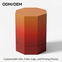 Boîtes en papier octogonales rigides de luxe personnalisées avec logo imprimé, emballage de forme irrégulière pour cadeaux et cosmétiques, vente en gros