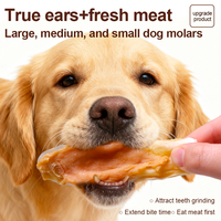 Orejas de Conejo Envueltas en Pollo o Pato para Perros y Gatos, Golosinas Dentales Secas al Aire Naturales, Certificadas por la FDA, ISO, HACCP y BRC