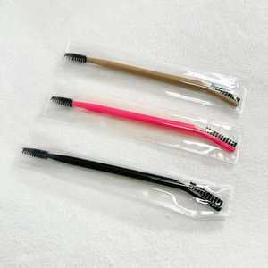 HQ Mixed Proc Discount Wholesale White Black Private Label Double End Eye Brow Eyebrow Brush with <b>Mascara</b> Spoolie - Product Image 6
