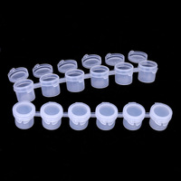 Pots de peinture vides de 28 pièces, avec couvercle, Mini conteneurs de rangement transparents pour salles de classe d'école, peintures et Festivals artistiques (3/5 ml/ 0.1 oz)