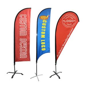 Wholesales Factory Beach Teardrop Feather Flag Printing Heavy Duty Teardrop Banner Beach Flag Feather Beach Flag - Product Image 1