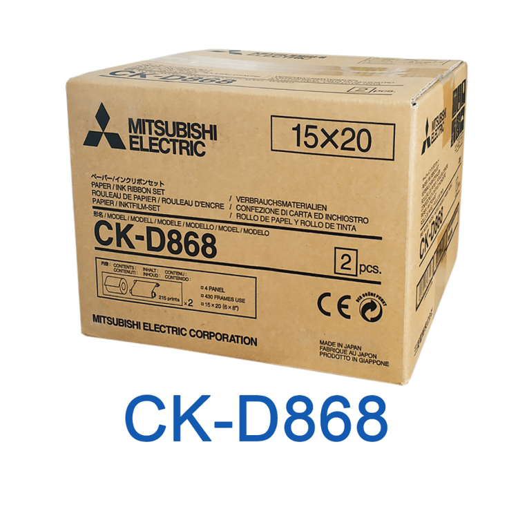 Papel adhesivo de impresora térmica a color Mitsubishi Ck-D868 de alto brillo para impresora de video de ultrasonido