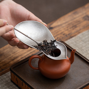 Tin <b>Tea</b> Scoop Handmade Irregular Shape <b>Tea</b> Ceremony Accessory For Kung Fu <b>Tea</b> <b>Set</b> - Product Image 4