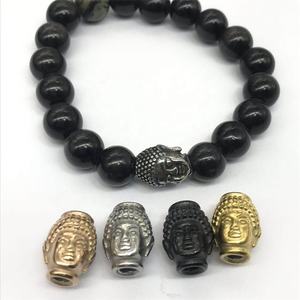 Commercio all'ingrosso logo personalizzato in acciaio inox oro argento del braccialetto che trovano spacer testa di buddha perline per monili che fanno - Product Image 1