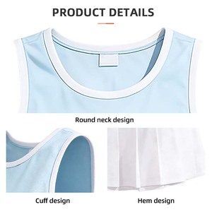 Vêtements <span class=keywords><strong>de</strong></span> <span class=keywords><strong>tennis</strong></span> pour femmes GEEDA, respirants, anti-transpiration, séchage rapide, UPF 50+, taille XL, <span class=keywords><strong>tenue</strong></span> d'été sans manches à col rond - Product Image 5