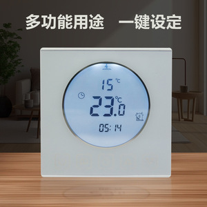 YueMeiTe 86mm LCD <b>Thermostat</b> Fan Coil Panel Temperature <b>Controller</b> 220V Intelligent Control For HVAC Systems - Product Image 4
