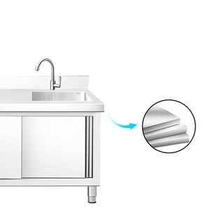 キッチン多機能シンクキャビネットステンレススチールモダン洗練されたシンク - Product Image 5