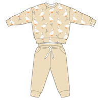 Sweat-shirt à manches longues pour filles et enfants, imprimé personnalisé de haute qualité, ensembles de 2 pièces, pantalon à revers pour bébés et enfants, tenues confortables