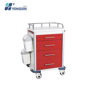 YX-MT850 Chinese Fabrikanten Medische Apparatuur Abs Geneeskunde Verpleging <span class=keywords><strong>Trolley</strong></span> Ziekenhuis Gebruikt Emergency <span class=keywords><strong>Trolley</strong></span> Voor Kliniek - Product Image 5