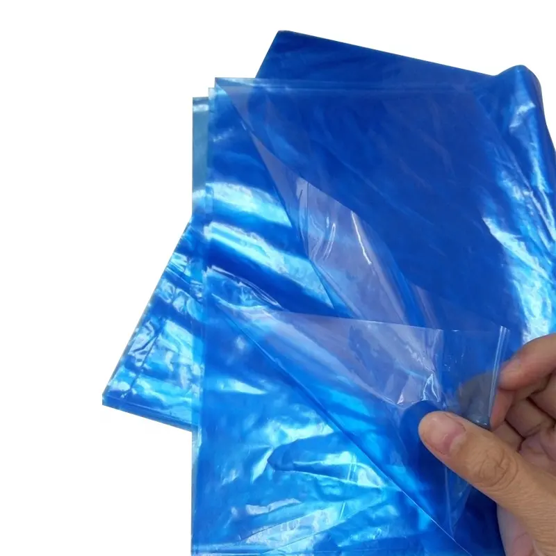 Emballage de pain transparent en plastique LDPE avec impressions personnalisées préparation de pâte de haricot de qualité alimentaire bleu sacs à poche plate