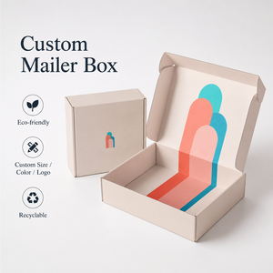 Factory Wholesale Eco-Friendly Corrugated Mailer Boxes Slotted Foldable Flat Pack Custom <b>Printed</b> Shipping Boxes for Gifts - Product Image 2